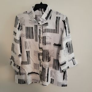 Peck&peck ladies , black and white top